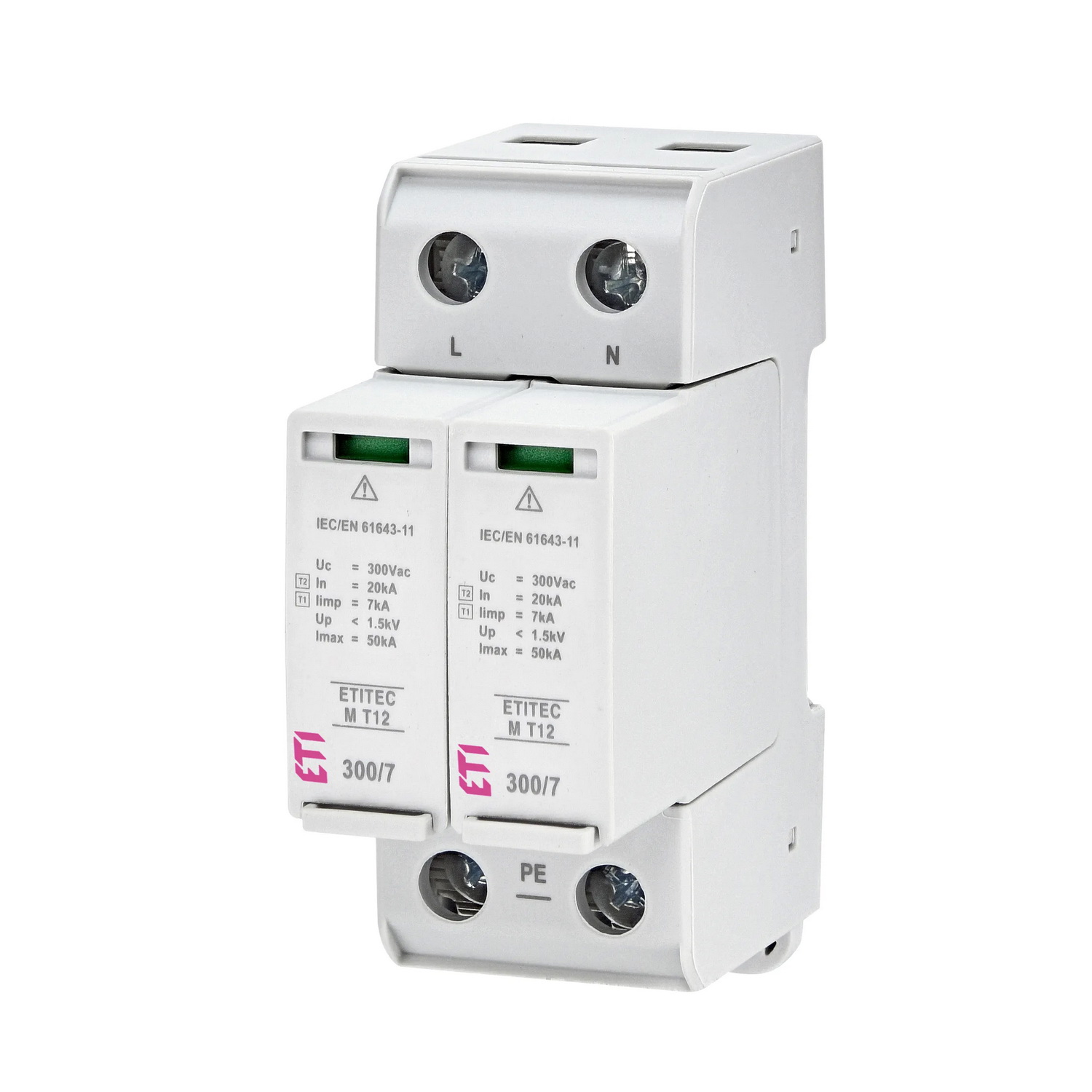 Ограничитель перенапряжения T12 300/7 (2+0, 2p, TNC-S) ETITEC M ЕТІ ( 2440502 ) Ограничитель перенапряжения T12 300/7 (2+0, 2p, TNC-S) ETITEC M ЕТІ ( 2440502 )