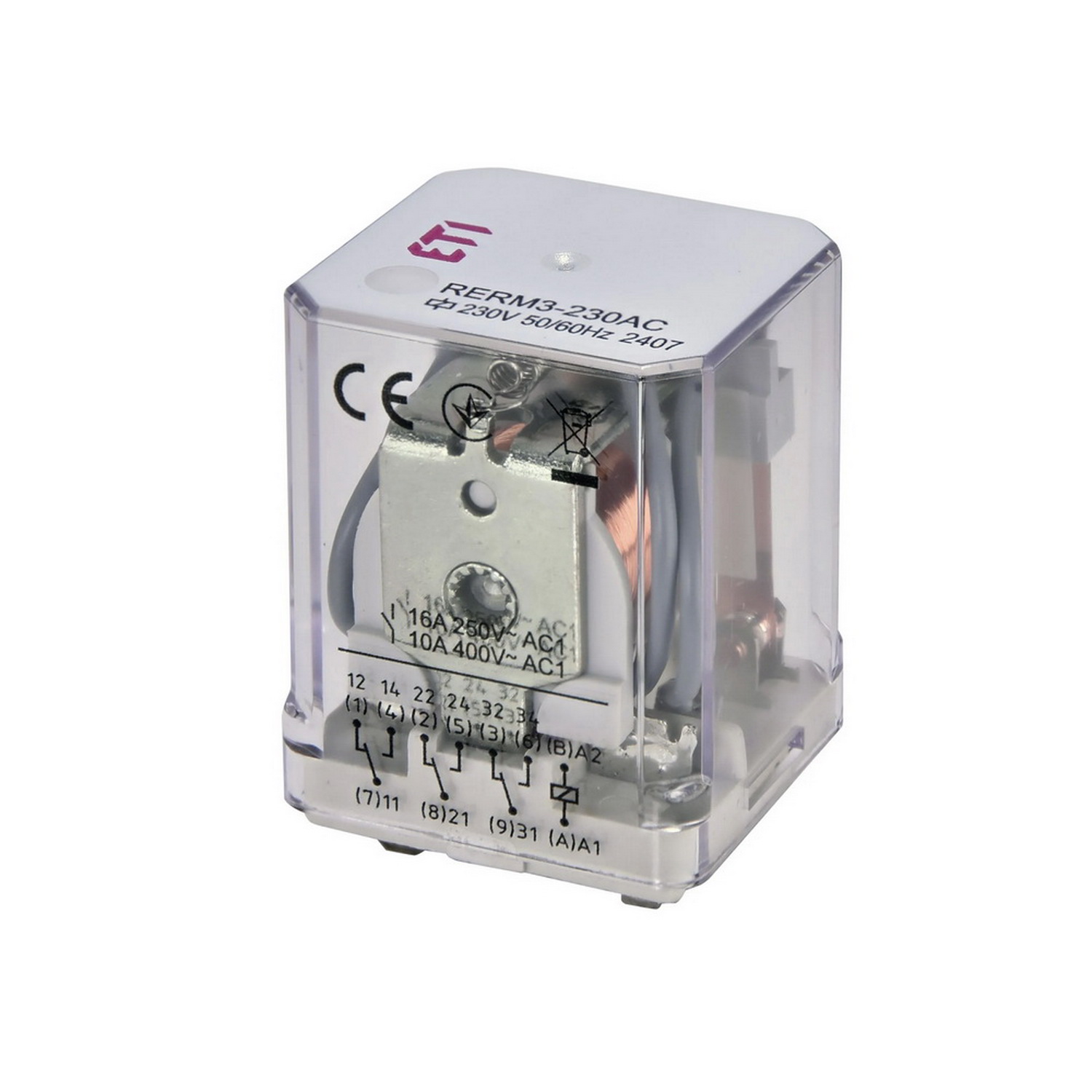 Реле електромеханічне RERM3-230AC 3p 16A AC1 250V AC ЕТІ ( 2473060 )