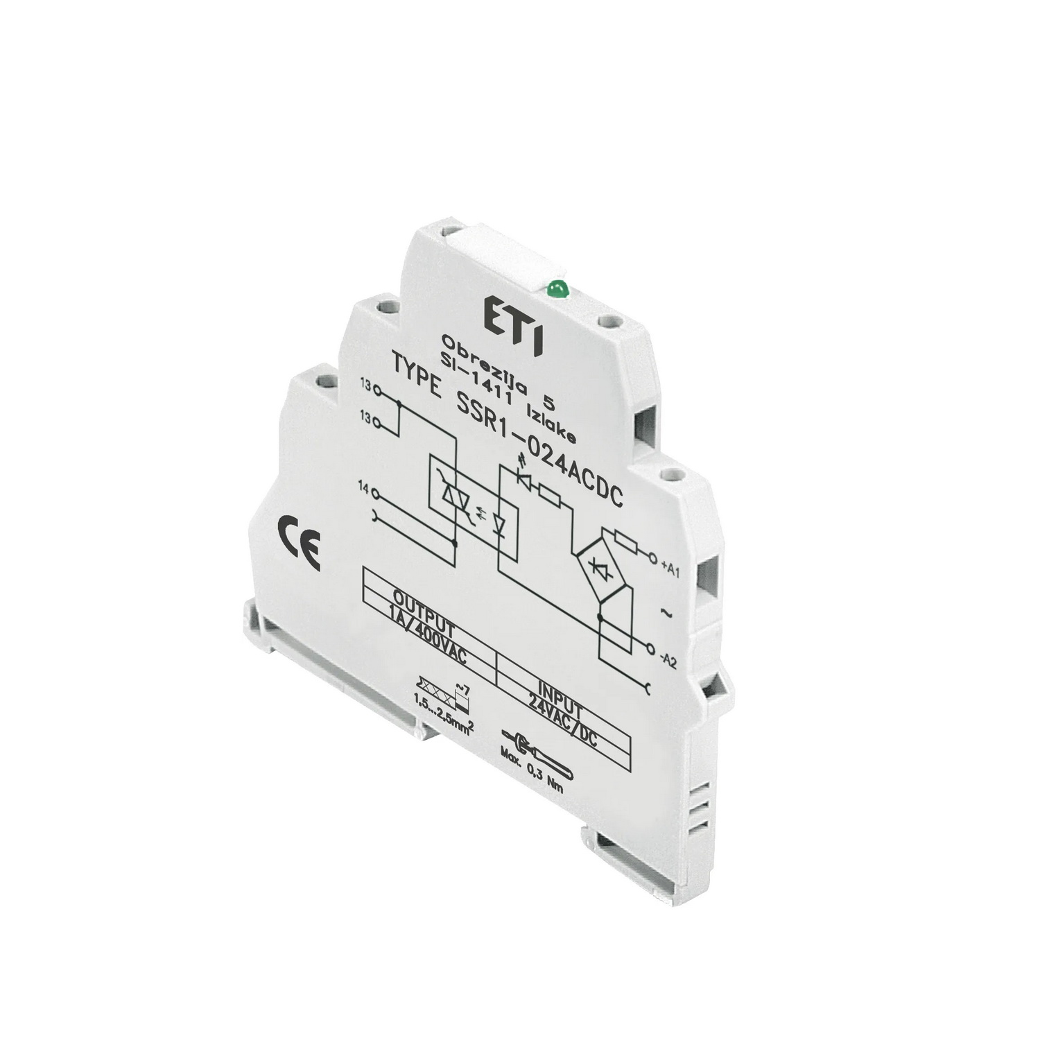 Реле інерфейсне SER1-024 AC/DC електромеханічне 1CO 6A AC1 250V AC ЕТІ ( 2473052 ) Реле інерфейсне SER1-024 AC/DC електромеханічне 1CO 6A AC1 250V AC ЕТІ ( 2473052 )