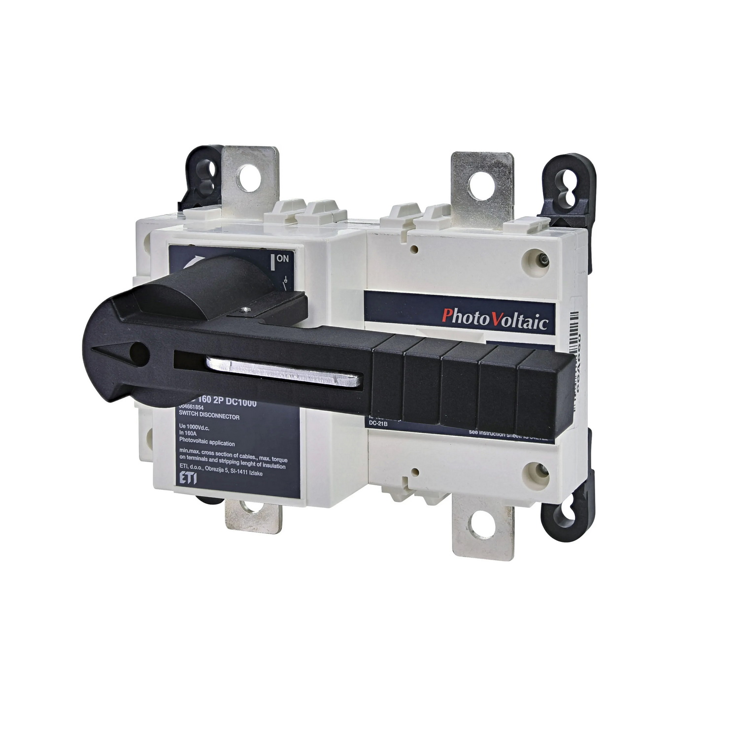 Вимикач навантаження LBS 160 2P DC1000 "1-0" 160A 1000V DC ЕТІ ( 4661854 )