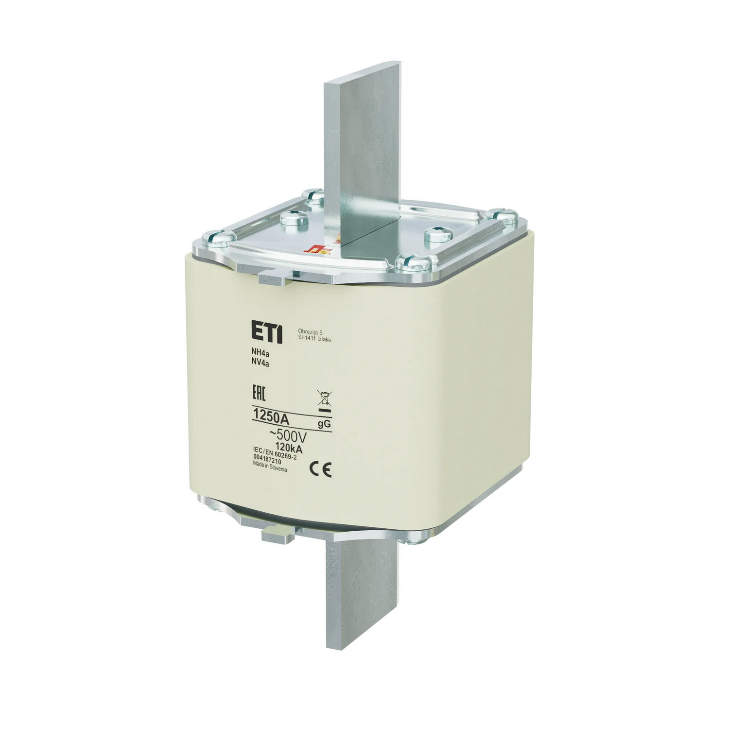 Запобіжник ETI NH-4a/gG 1250A 500V для тримачів HVL ( 4187210 )