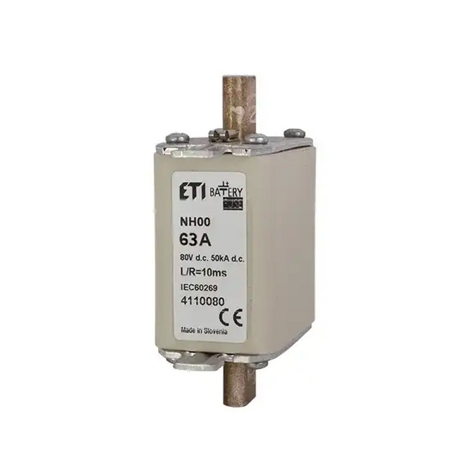 Запобіжник ETI NH00 gBat 80A 80V DC ( 4110081 ) Запобіжник ETI NH00 gBat 80A 80V DC ( 4110081 )