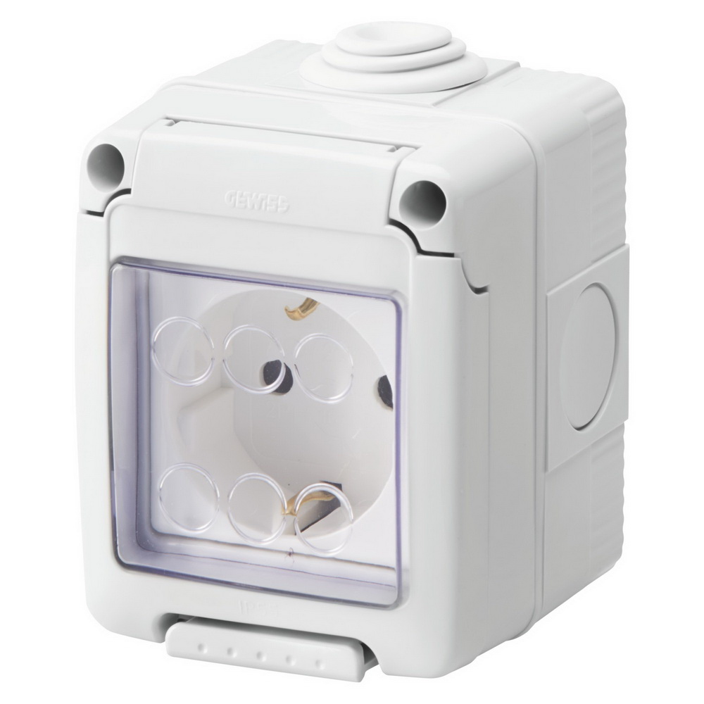 Розетка GEWISS в сборе 27 COMBI SYSTEM 2P+E 16A IP55​ ( GW27844 ​)