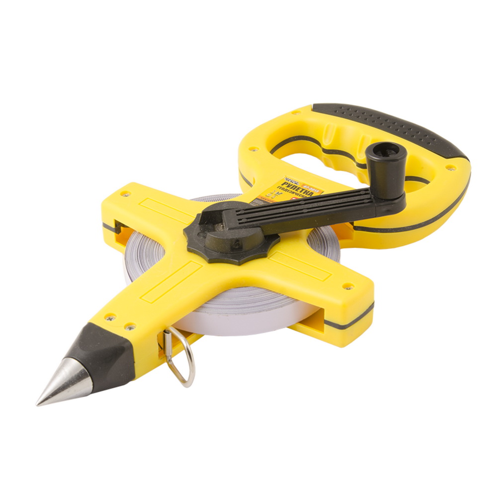 Рулетка MASTER TOOL геодезична, полотно зі сталі 30м * 13мм ( 67-3013 )