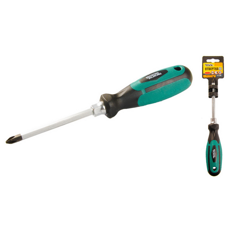 Викрутка MASTER TOOL хрестова посилена РН2*100мм ( 45-8210 ) Викрутка MASTER TOOL хрестова посилена РН2*100мм ( 45-8210 )