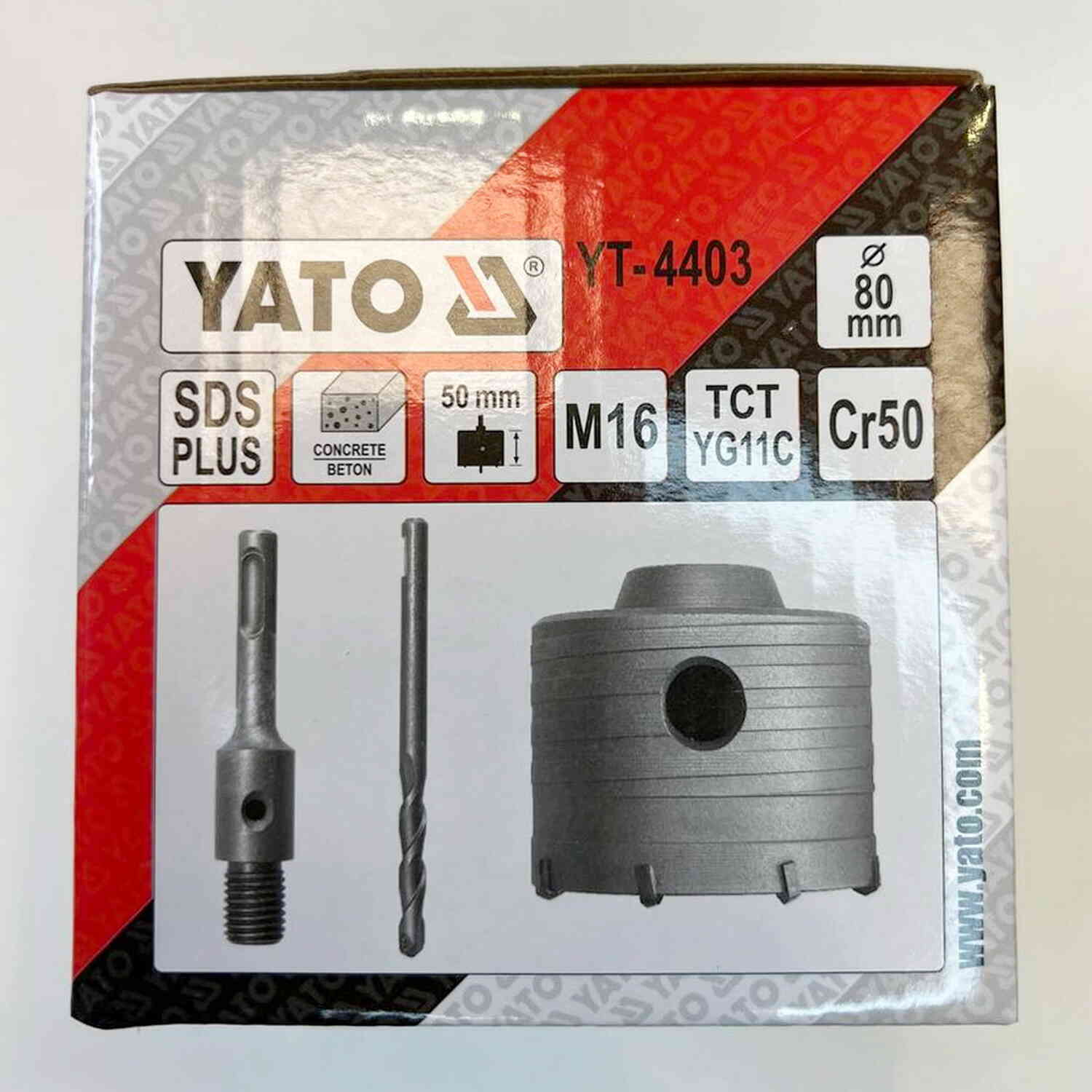 Сверло коронка по бетону с хвостовиком SDS+ 80 мм YATO ( YT-4403 ) Сверло коронка по бетону с хвостовиком SDS+ 80 мм YATO ( YT-4403 )