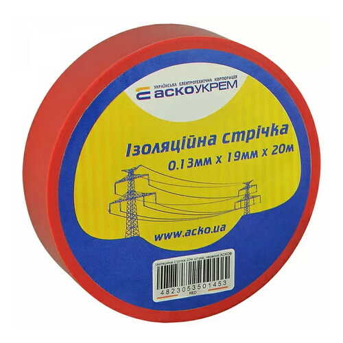 Изолента АСКО 0,13мм х 19мм / 20м красная ( A0150020042 ) Изолента АСКО 0,13мм х 19мм / 20м красная ( A0150020042 )