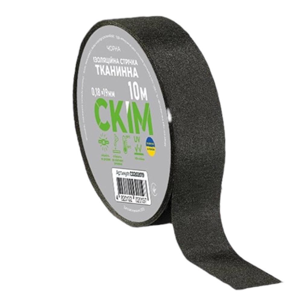 Изолента тканевая СКИМ 0,18мм х 19мм / 10м черная ( С0202019 ) Изолента тканевая СКИМ 0,18мм х 19мм / 10м черная ( С0202019 )