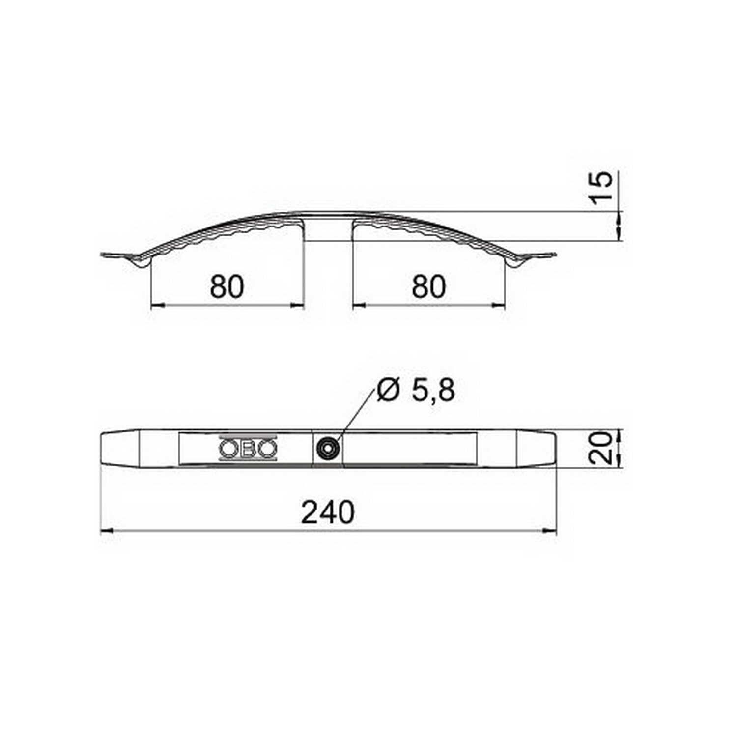 Планка прижимна на 10 кабелів d9-13мм OBO ( 2205046 )
