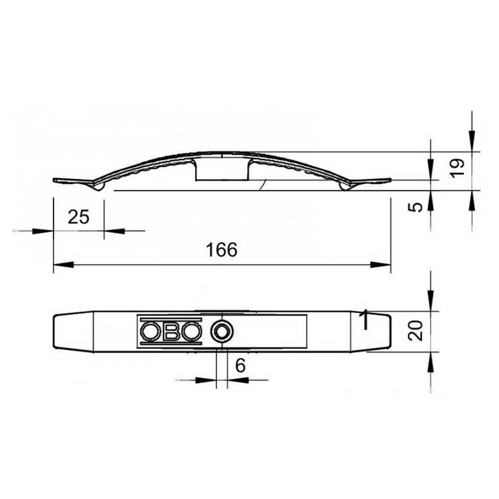 Планка прижимная на 10 кабелей d9-13мм OBO ( 2205041 )
