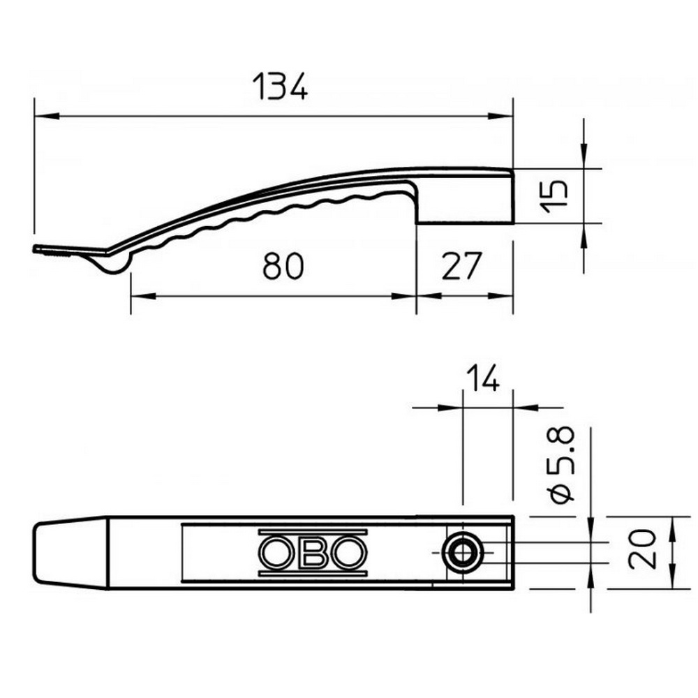 Планка прижимная на 8 кабелей d9-13мм OBO ( 2204975 )