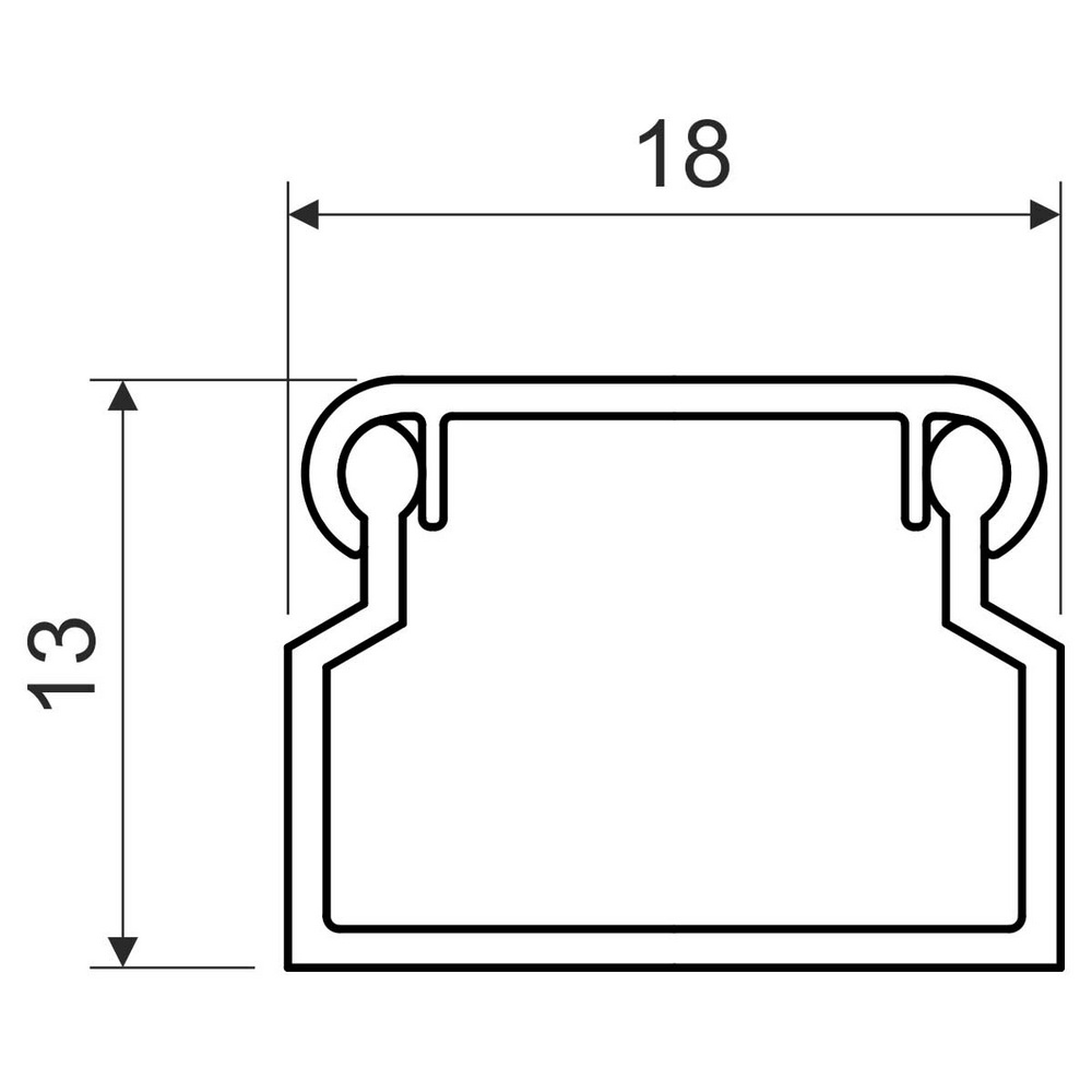 Короб  KOPOS 18х13х2000мм темне дерево LV ( LV 18X13_TD )