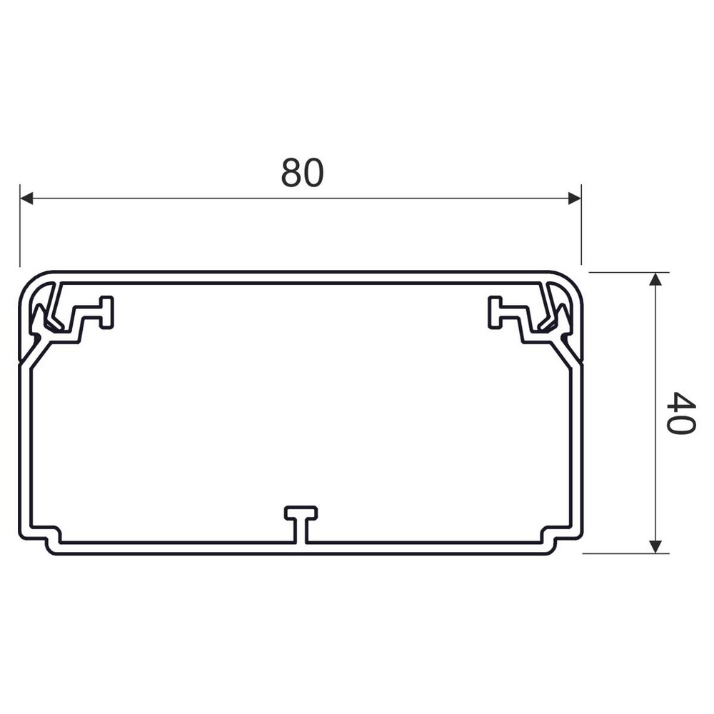 Короб KOPOS 80х40х2000мм EKD ( EKD 80X40_HD ) Короб KOPOS 80х40х2000мм EKD ( EKD 80X40_HD )