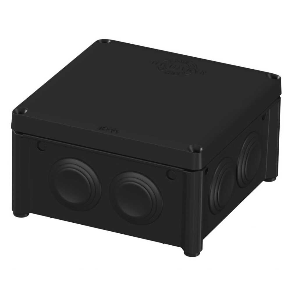 Коробка розподільча PLANK 100х100х50 чорна IB006 IP55 ( PLK6506550 ) Коробка розподільча PLANK 100х100х50 чорна IB006 IP55 ( PLK6506550 )