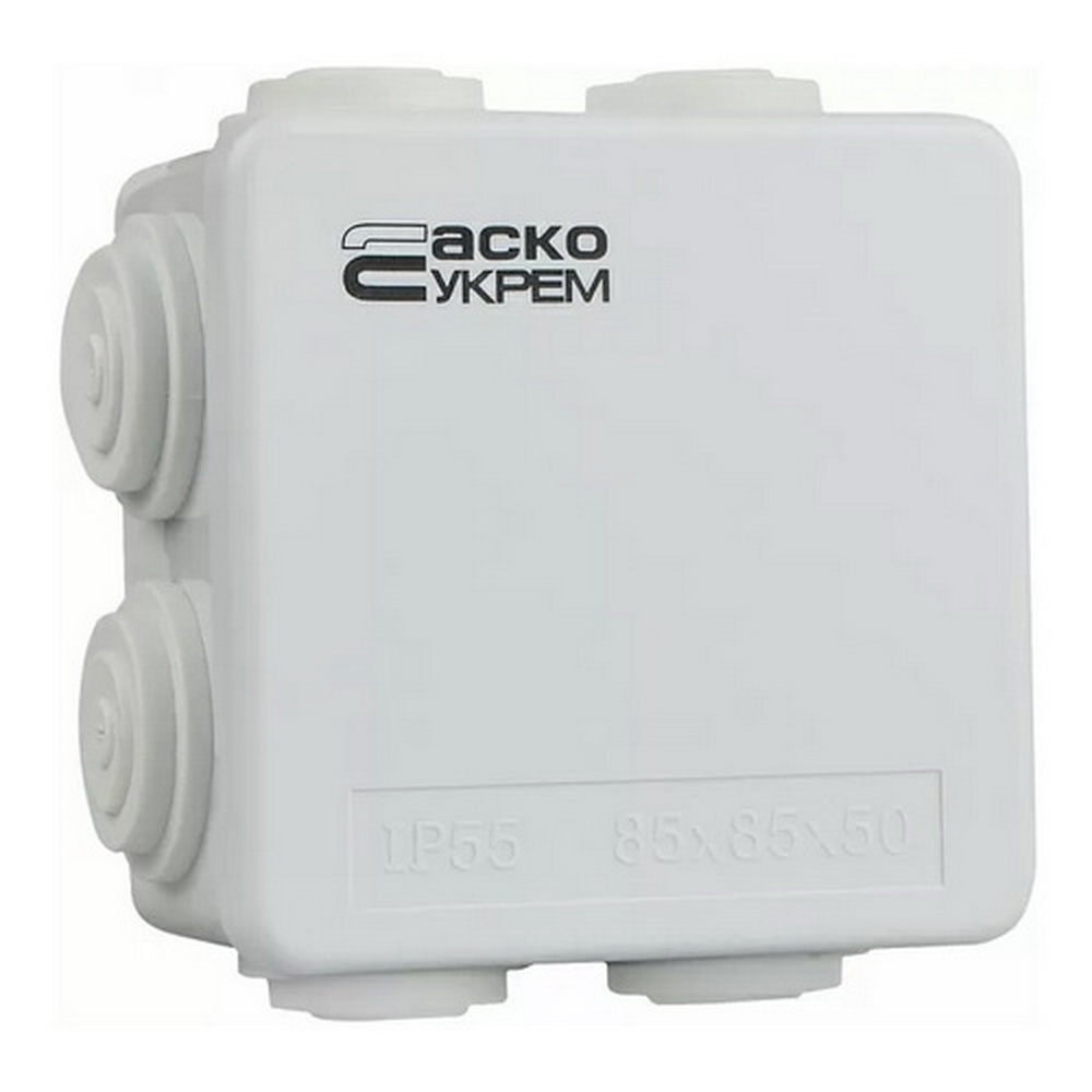 Коробка розподільча АСКО 100х100х70 біла IP65