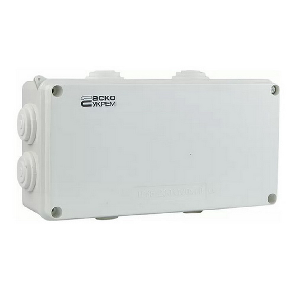 Коробка розподільча АСКО 200х100х70 біла IP65 ( A0150170021 ) Коробка розподільча АСКО 200х100х70 біла IP65 ( A0150170021 )