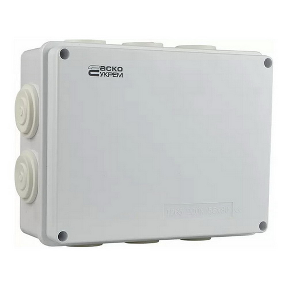 Коробка розподільча АСКО 200х155х80 біла IP65 ( A0150170022 ) Коробка розподільча АСКО 200х155х80 біла IP65 ( A0150170022 )