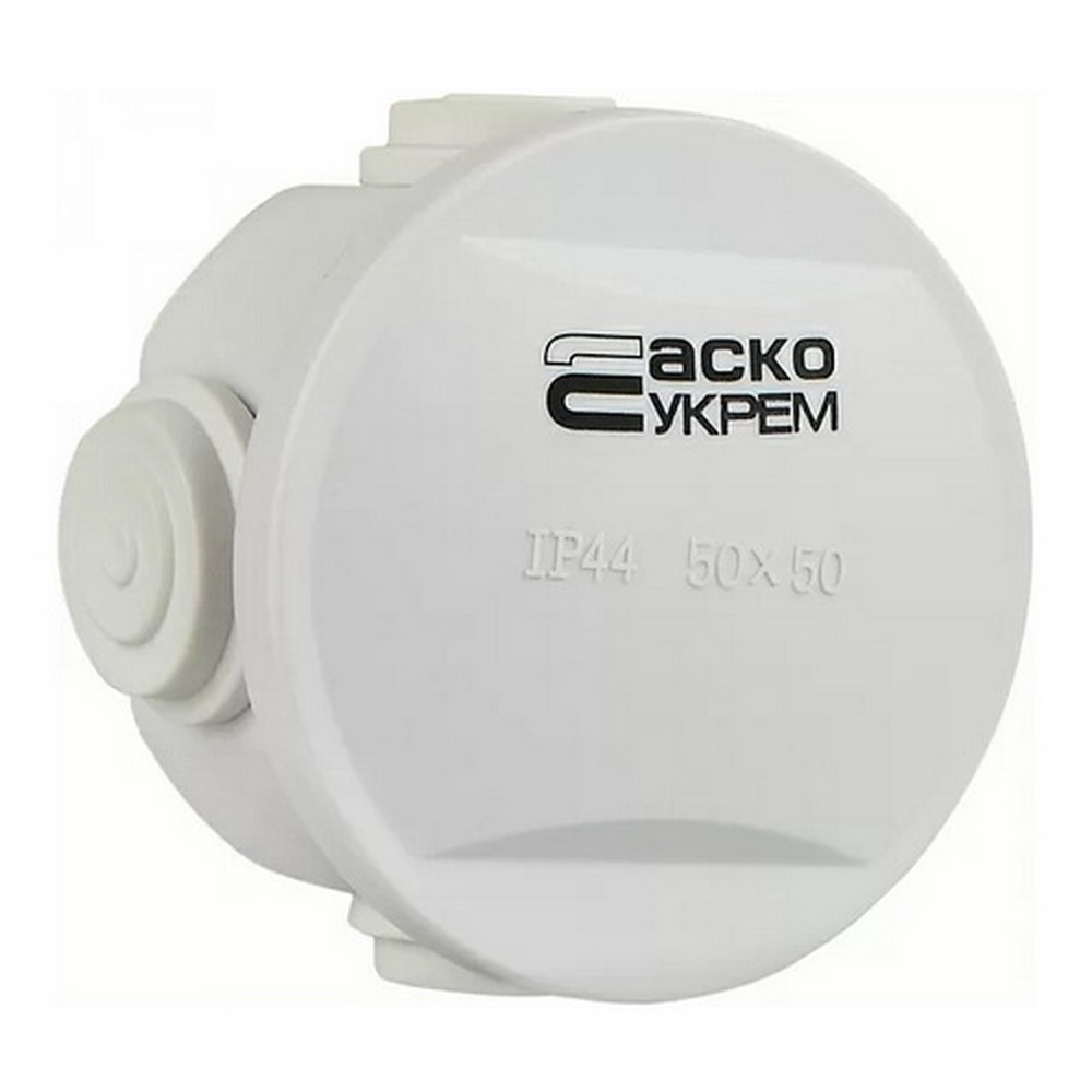 Коробка розподільча АСКО 50x50 біла IP44 ( A0150170015 ) Коробка розподільча АСКО 50x50 біла IP44 ( A0150170015 )