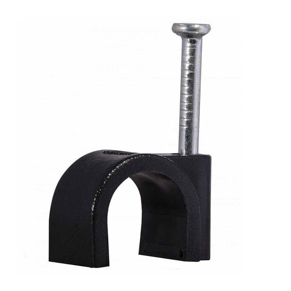 Скоба кабельная 7мм круглая черная АСКО ( A0150030037 )