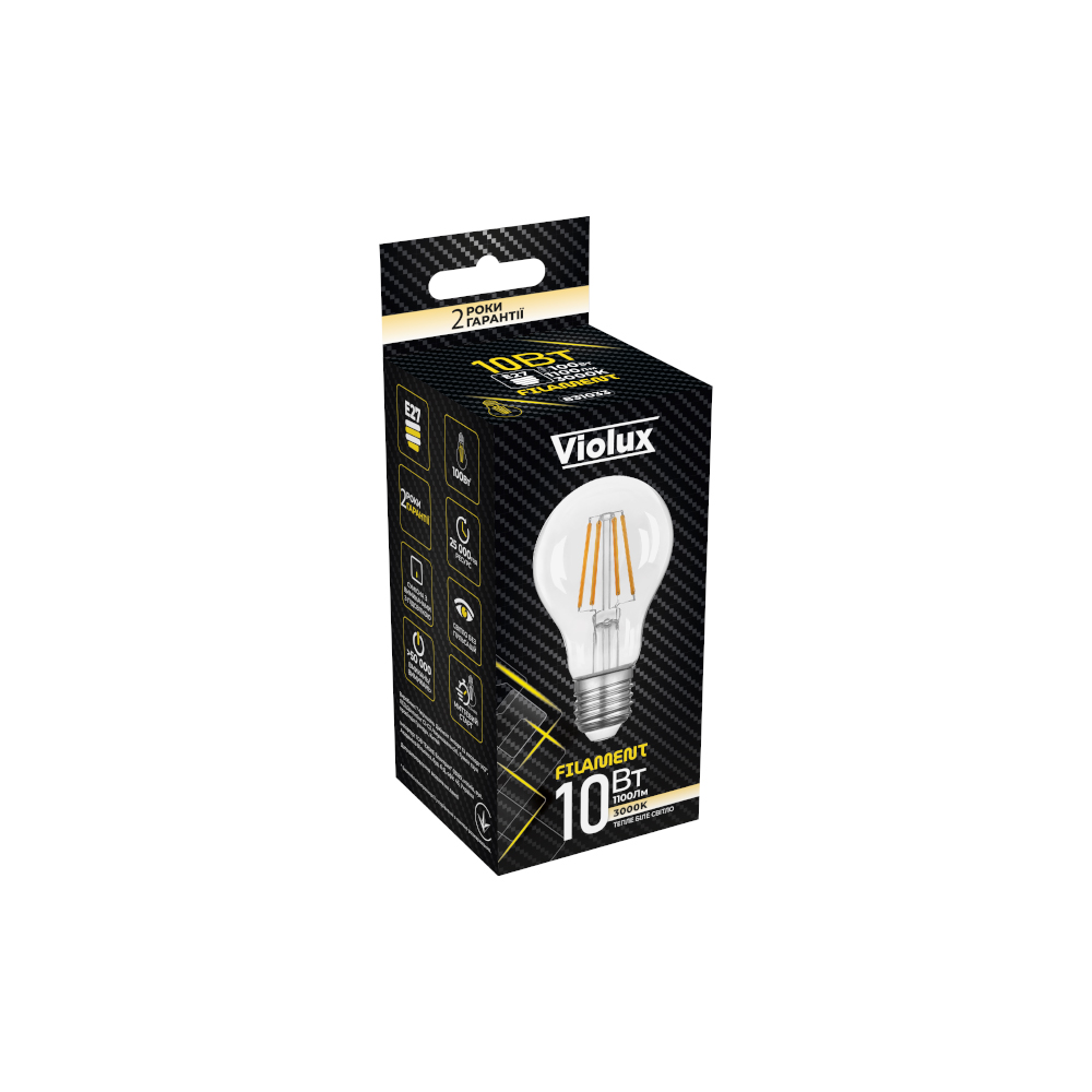 Лампа LED FILAMENT A60 8W E27 4000K VIOLUX ( 831014 )