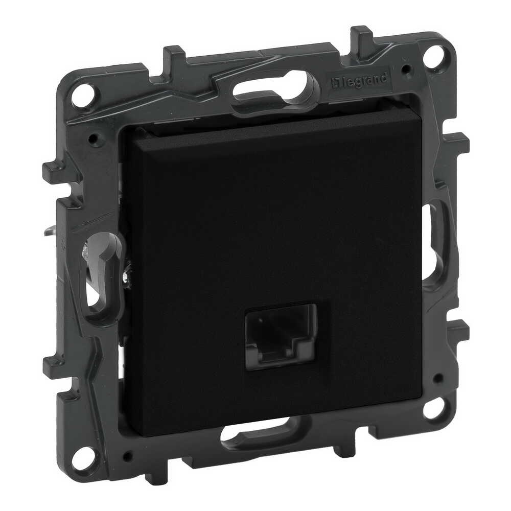 Розетка Niloe Step чорна 1-на RJ45 комп ( 863559 ) Розетка Niloe Step чорна 1-на RJ45 комп ( 863559 )