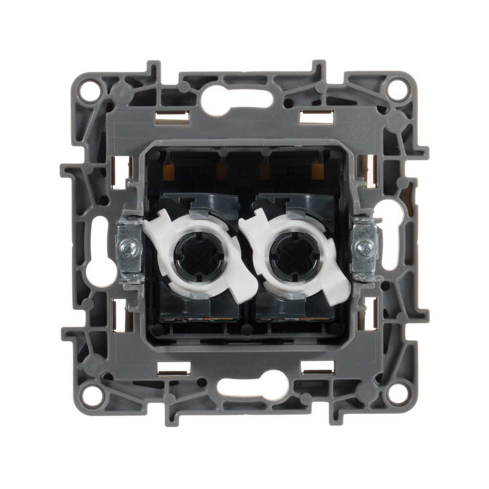 Розетка Etika слонова кістка комп'ютерна 2xRJ45 ( 672355 )