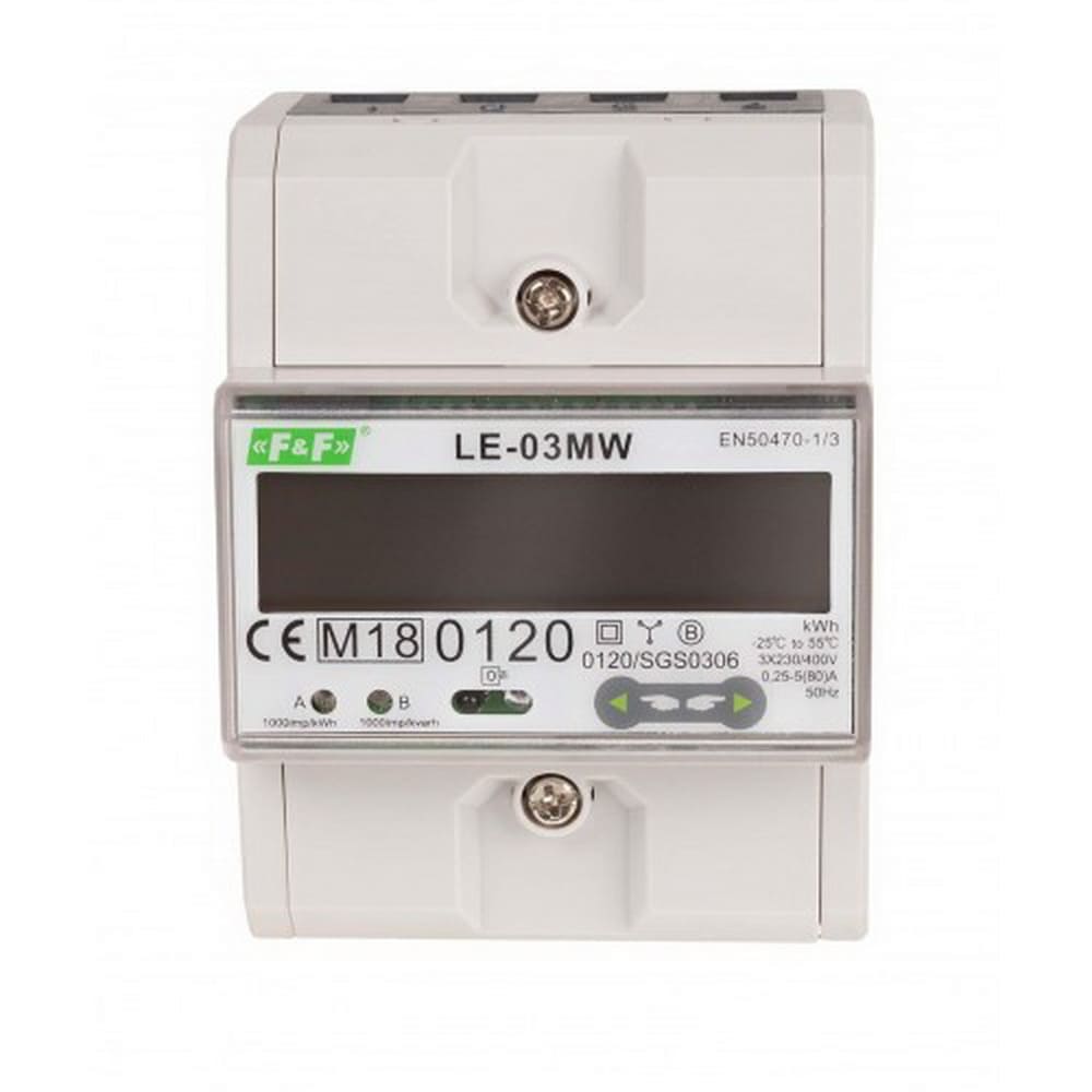 Лічильник електроенергії LE-03MW на DIN-рейку Modbus RTU F&F ( LE-03MW ) Лічильник електроенергії LE-03MW на DIN-рейку Modbus RTU F&F ( LE-03MW )