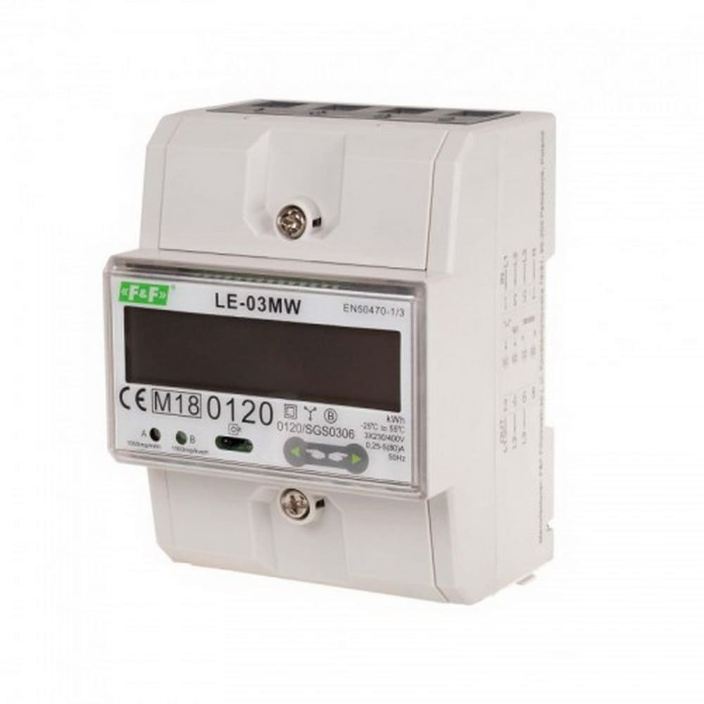 Лічильник електроенергії LE-03MW на DIN-рейку Modbus RTU F&F ( LE-03MW ) Лічильник електроенергії LE-03MW на DIN-рейку Modbus RTU F&F ( LE-03MW )