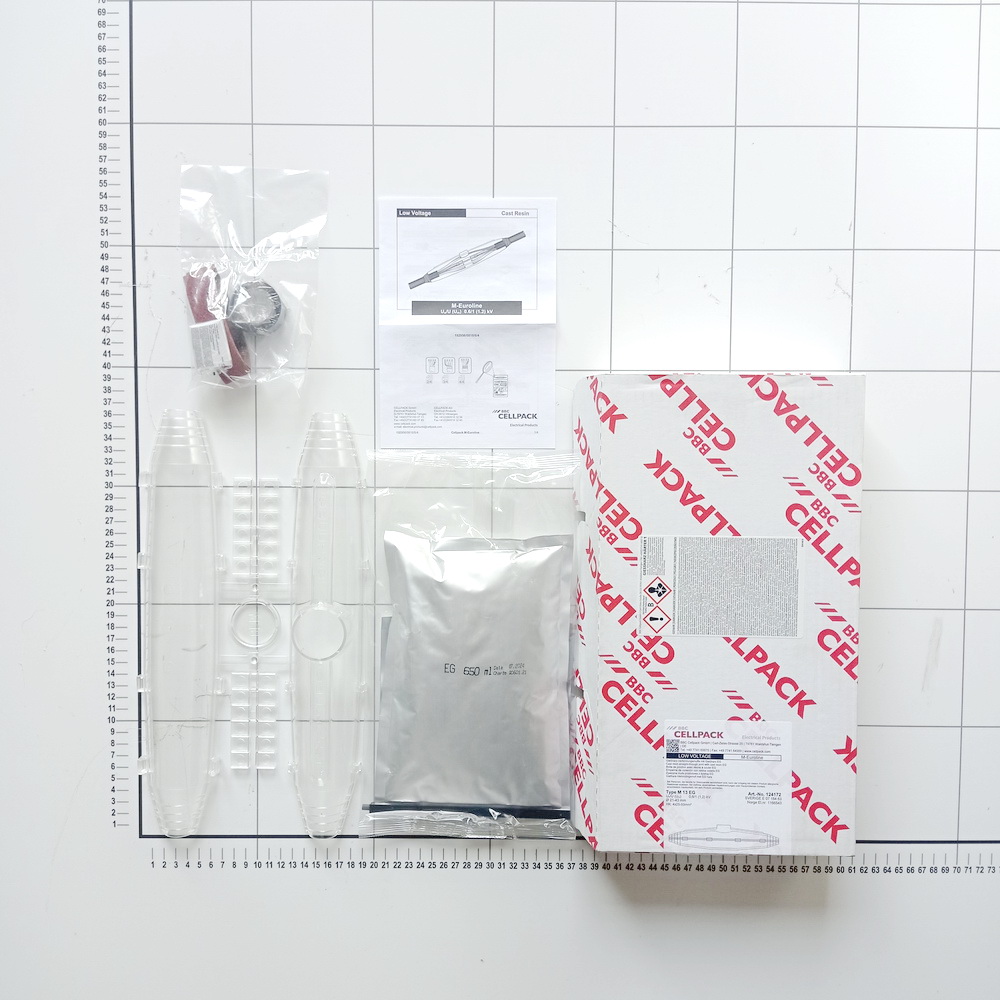 Муфта соединительная 1кВ ПВХ 4х(25-70) заливная без гильз Cellpack ( M13/EG/UE ) Муфта соединительная 1кВ ПВХ 4х(25-70) заливная без гильз Cellpack ( M13/EG/UE )