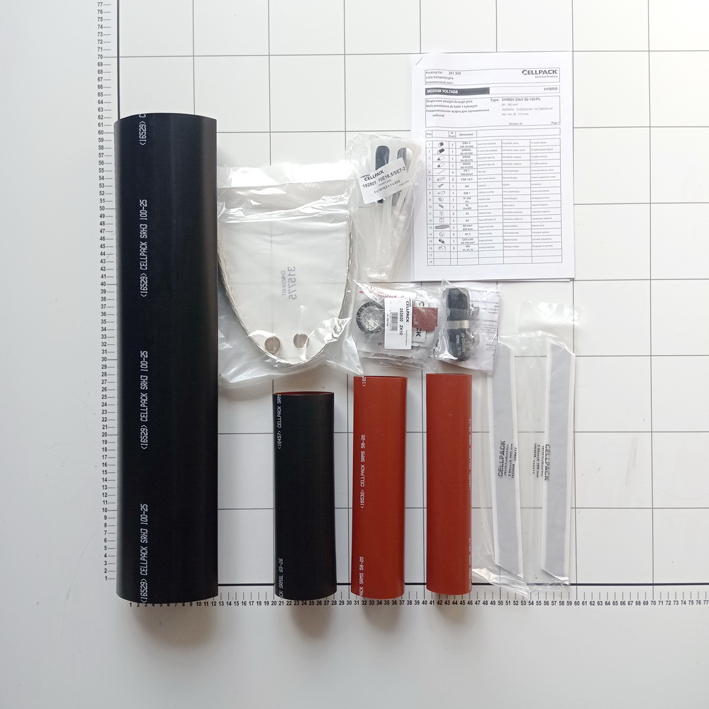 Муфта соединительная 24кВ СПЭ 1х(50-150) с гильзами CHMSV Cellpack ( 261300 ) Муфта соединительная 24кВ СПЭ 1х(50-150) с гильзами CHMSV Cellpack ( 261300 )