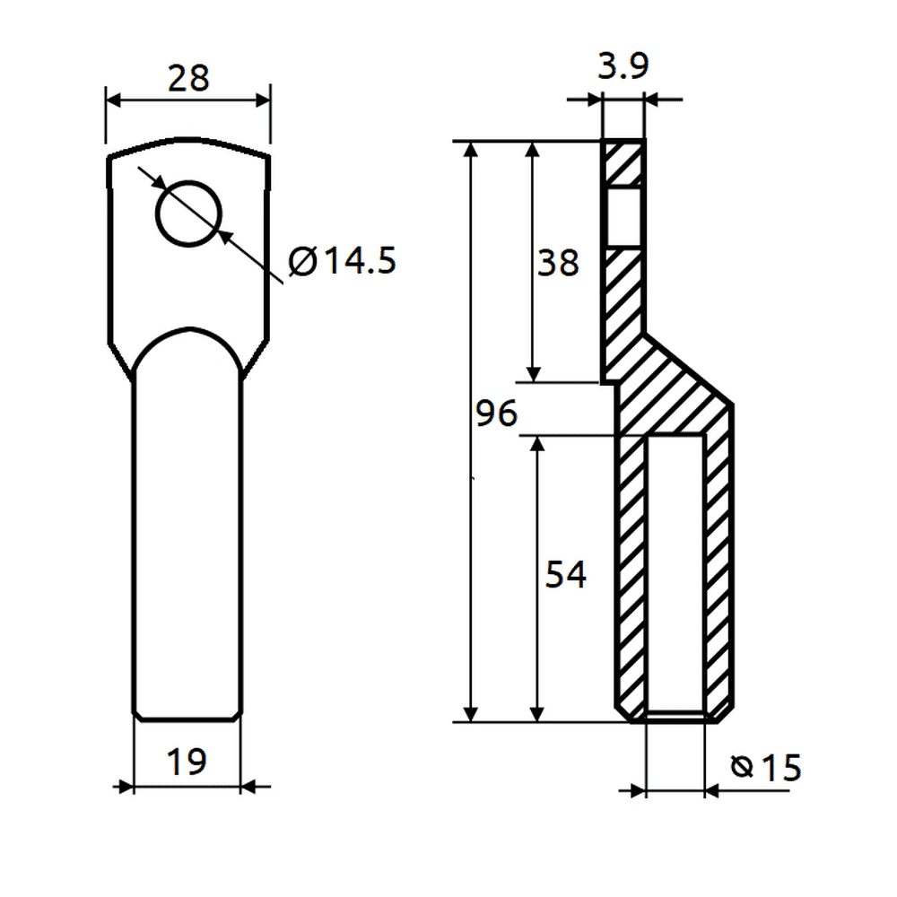 Наконечник медно-луженый Промфактор DT(G) 120 ( CL/CRG-120-14 ) Наконечник медно-луженый Промфактор DT(G) 120 ( CL/CRG-120-14 )