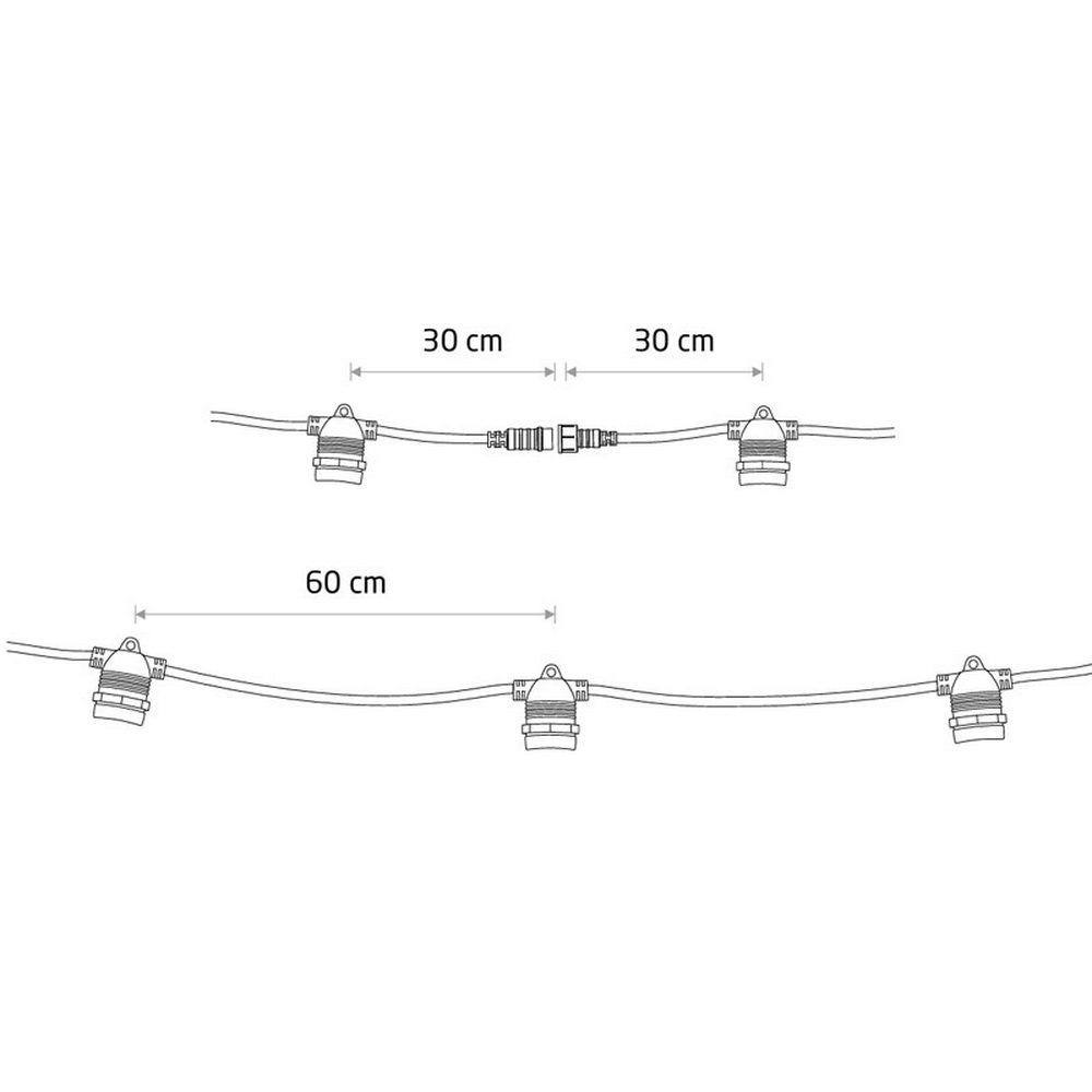 Гірлянда Nowodvorski Festoon Lights E27 15x15W IP65 чорний ( 7872 ) Гірлянда Nowodvorski Festoon Lights E27 15x15W IP65 чорний ( 7872 )