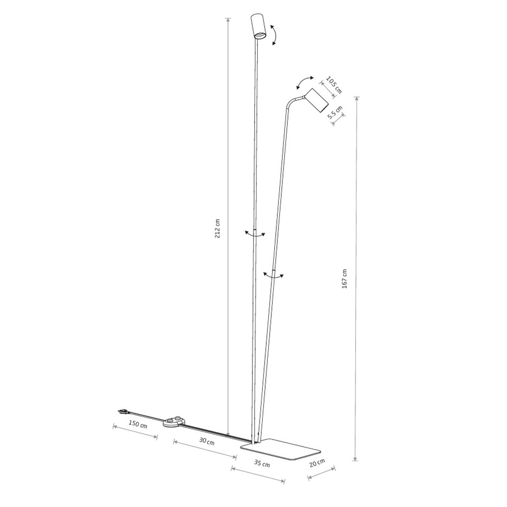 Торшер Nowodvorski Mono II GU10 2x10W IP20 білий ( 7715 ) Торшер Nowodvorski Mono II GU10 2x10W IP20 білий ( 7715 )