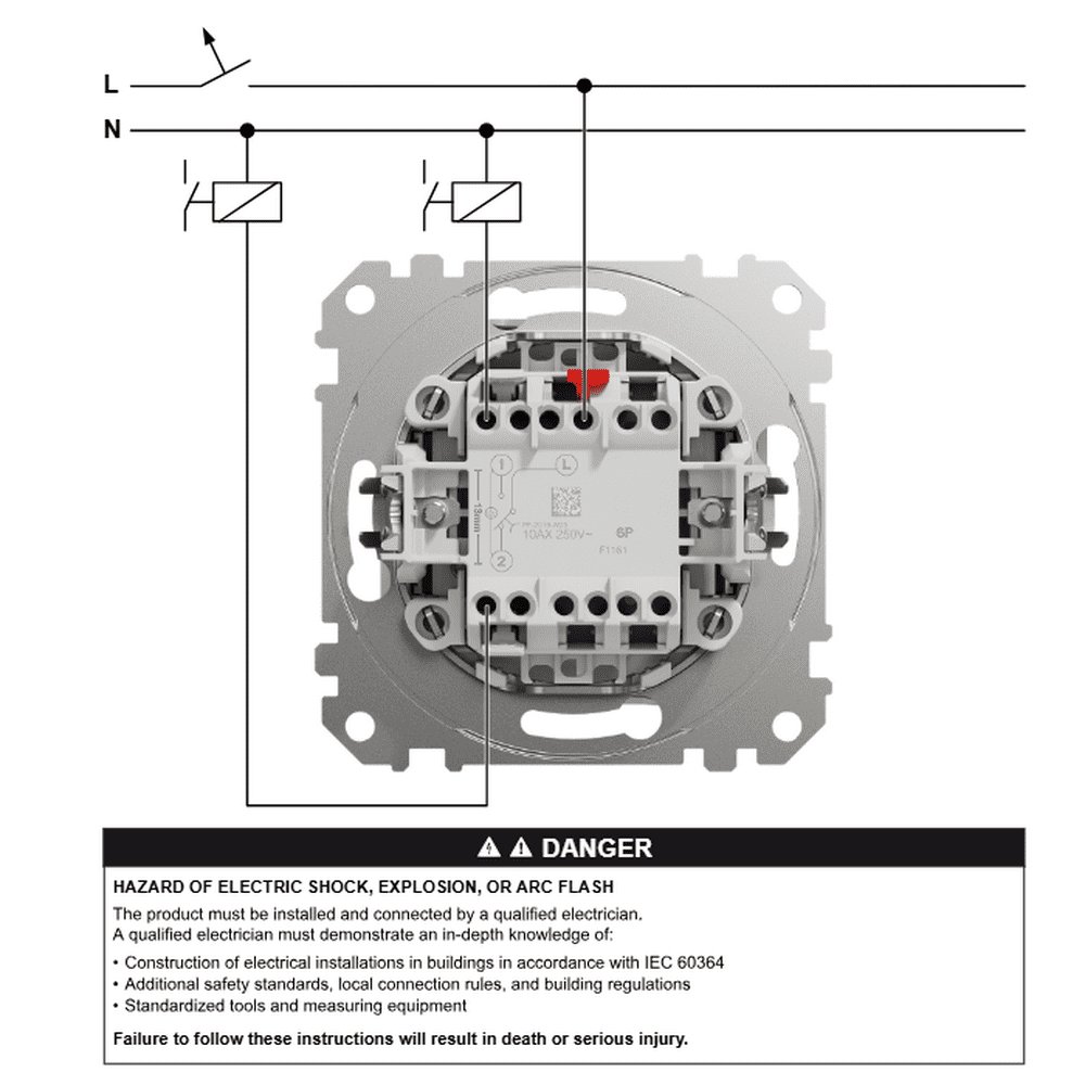 Кнопка на 2 напрямки Schneider Sedna Design бежева ( SDD112116 )