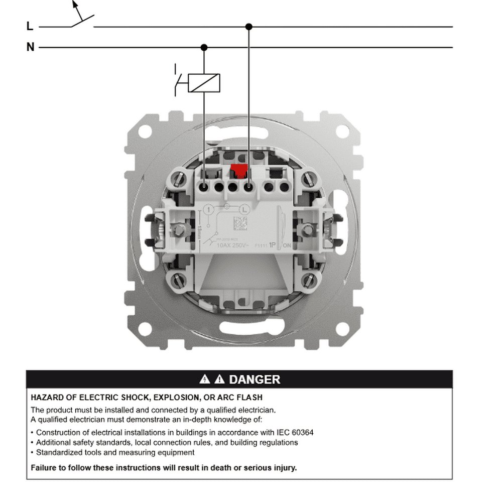 Вимикач кнопковий Schneider Sedna Design білий "ДЗВІНОК" з підсвіткою ( SDD111131L )