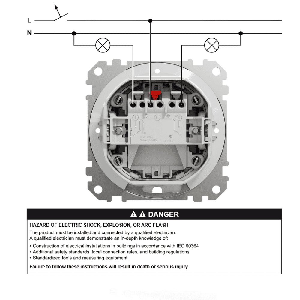 Вимикач Schneider Sedna Design алюміній 2кл IP44 ( SDD213105 )
