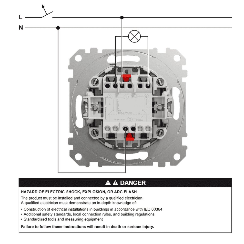 Вимикач Schneider Sedna Design бежевий двополюсний ( SDD112102 )