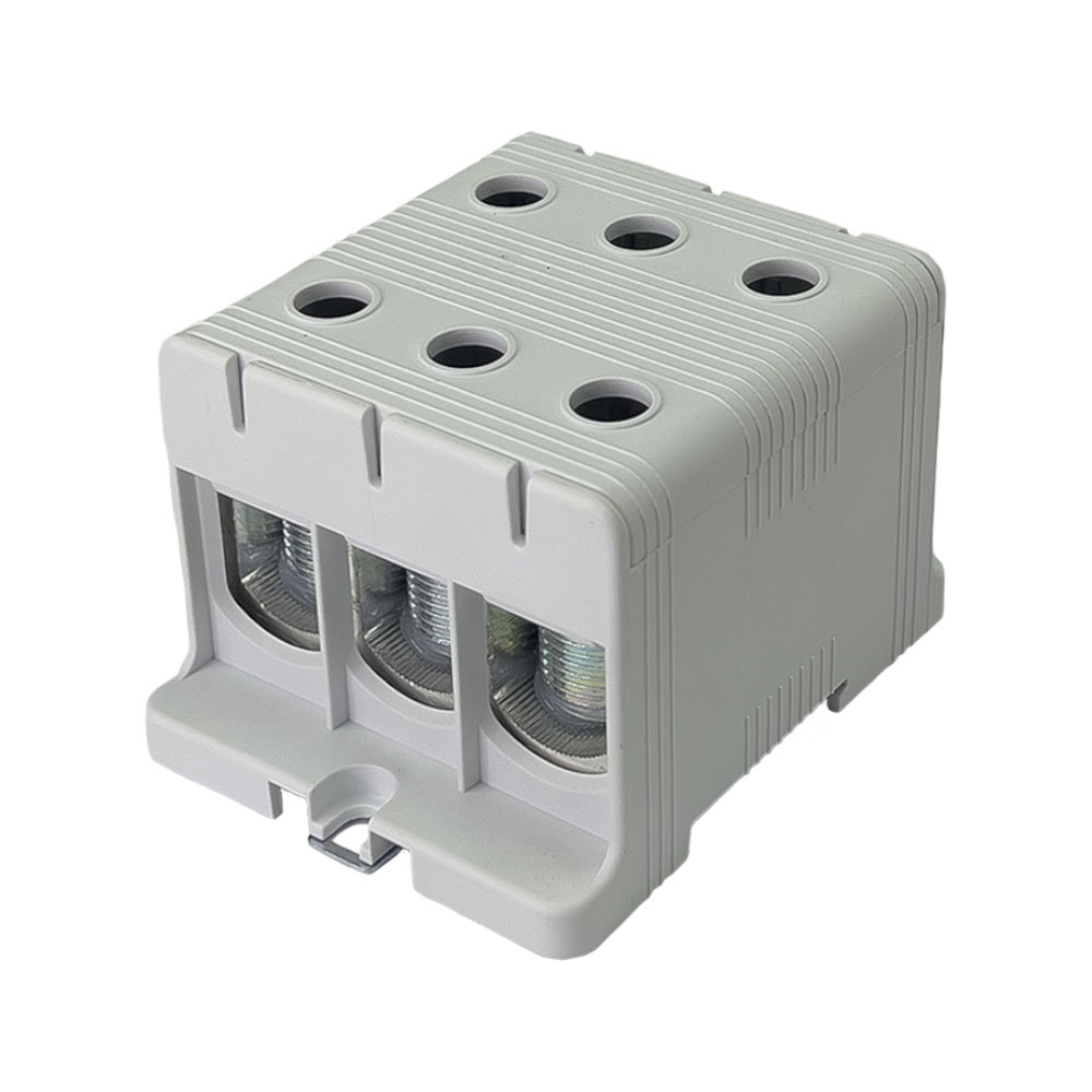 Клемник на DIN-рейку FT1150F 3P,Cu:35-150 / Al:35-150 мм2, сірий Промфактор ( FT1150F3 ) Клемник на DIN-рейку FT1150F 3P,Cu:35-150 / Al:35-150 мм2, сірий Промфактор ( FT1150F3 )