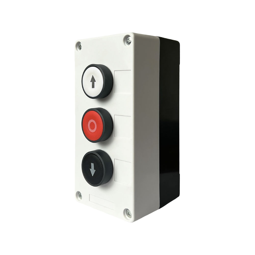 Пост трехместный Промфактор FP5-BOX3W89 с кнопками "Вверх-Stop-Вниз" ( FP5-BOX3W89 ) Пост трехместный Промфактор FP5-BOX3W89 с кнопками "Вверх-Stop-Вниз" ( FP5-BOX3W89 )