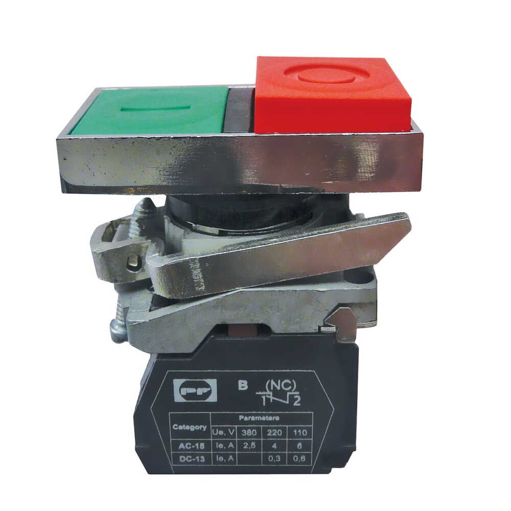 Кнопка Start-Stop FPPRECLB110 1NO+1NC без фіксації Промфактор Кнопка Start-Stop FPPRECLB110 1NO+1NC без фіксації Промфактор