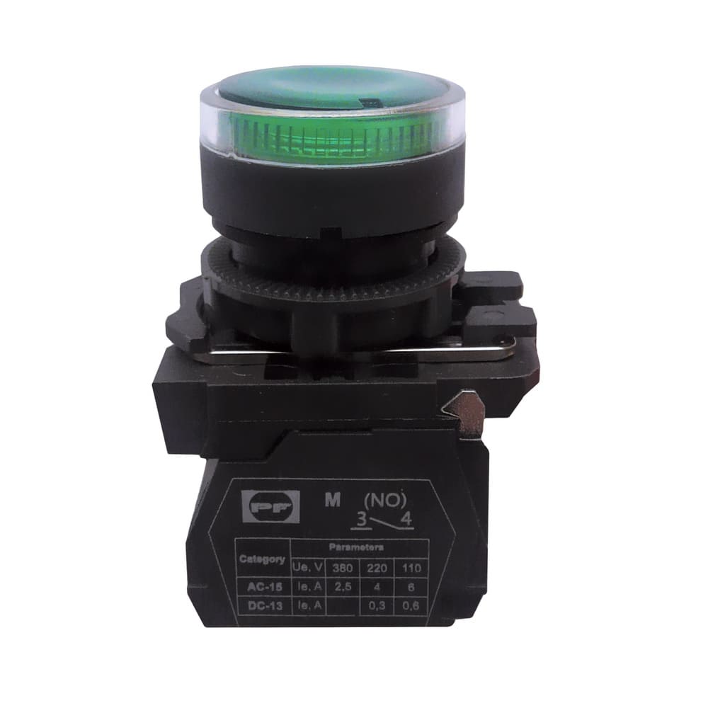 Кнопка Старт FP5-AW3361230 1NO зелена Промфактор