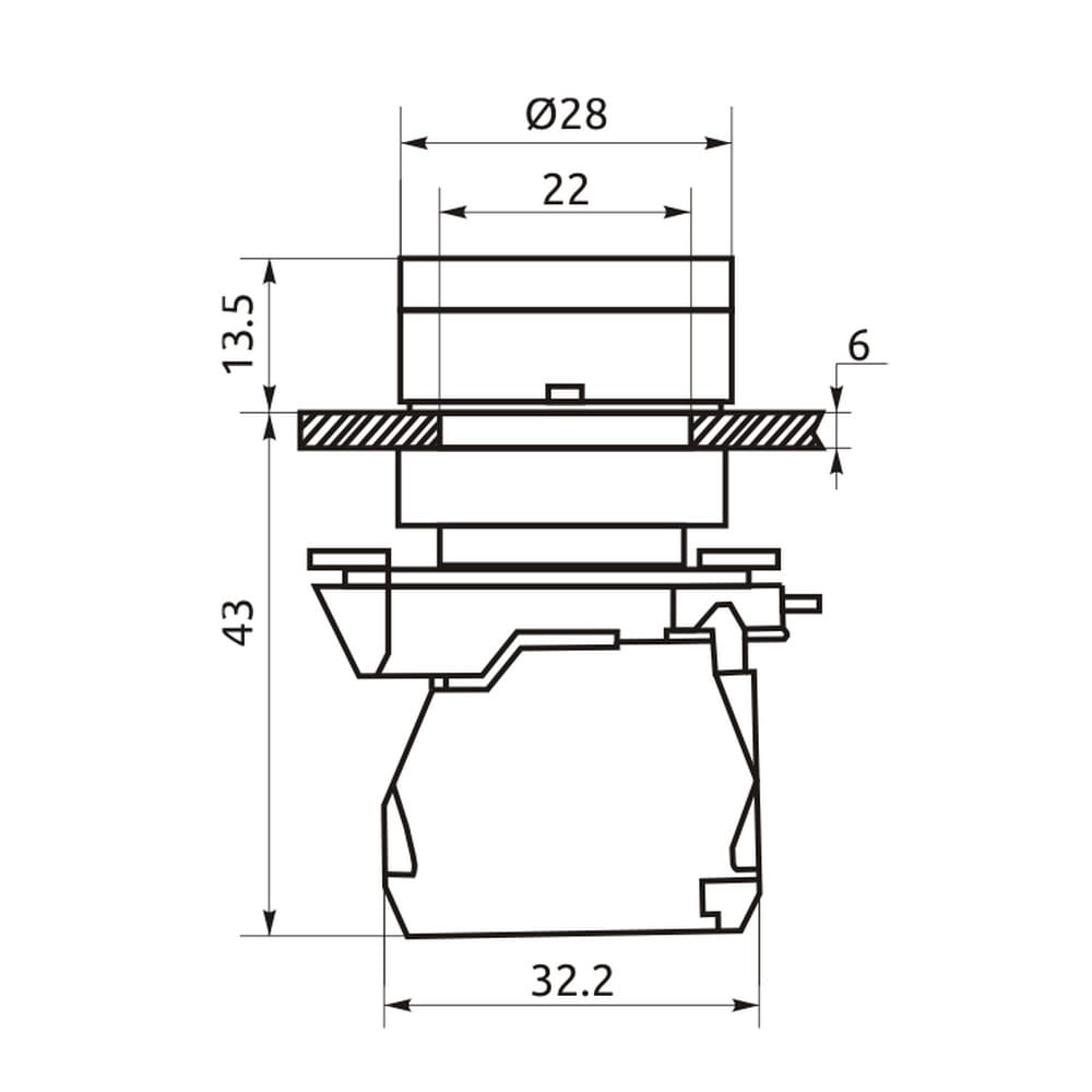 Кнопка Старт FP5-AW3361230 1NO зелена Промфактор