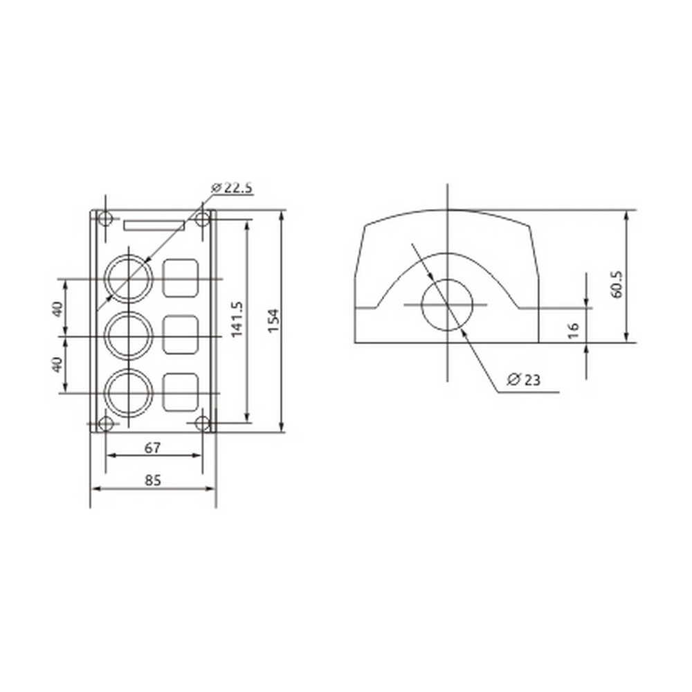 Корпус кнопкового поста BoxP2-3 IP54 Промфактор ( BoxP2-3 )
