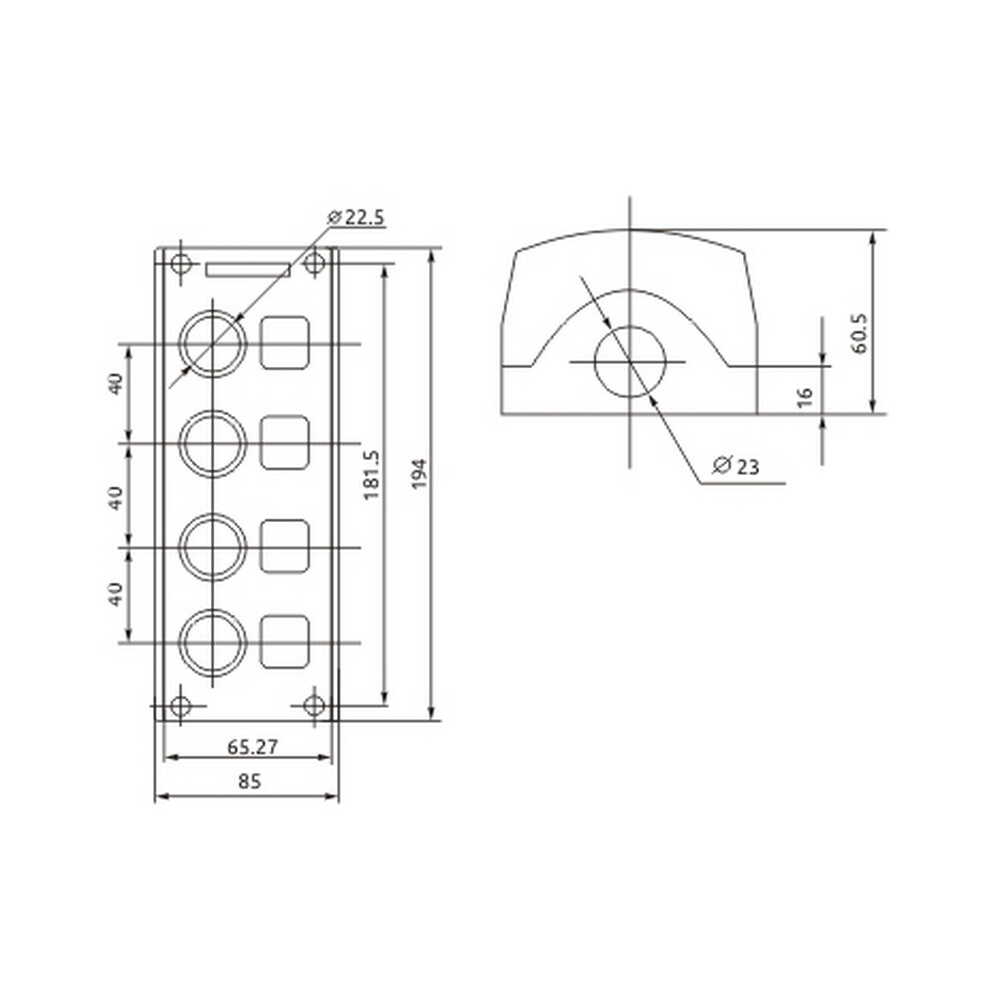 Корпус кнопкового поста BoxP2-4 IP54 Промфактор ( BoxP2-4 )
