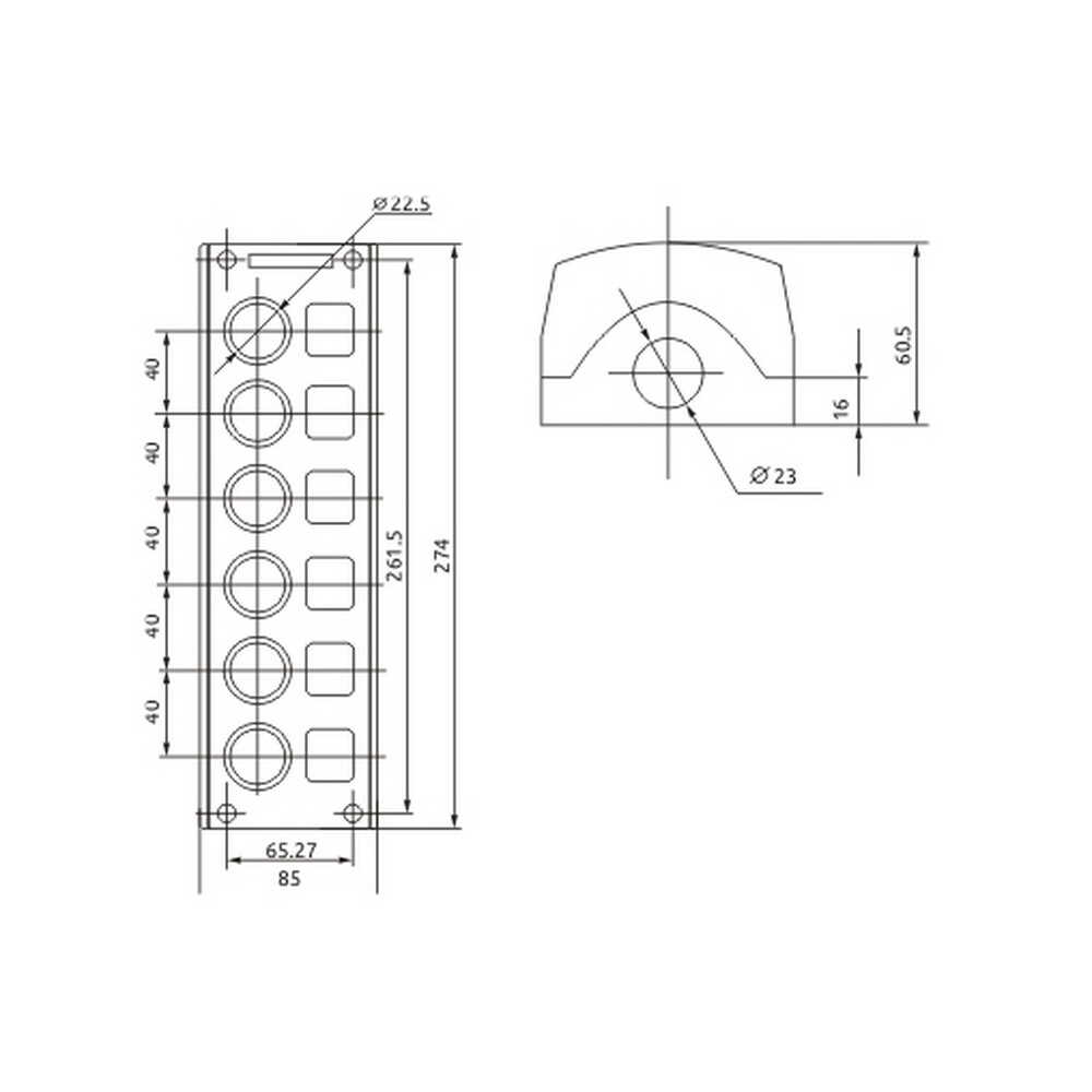 Корпус кнопкового поста BoxP2-6 IP54 Промфактор ( BoxP2-6 )