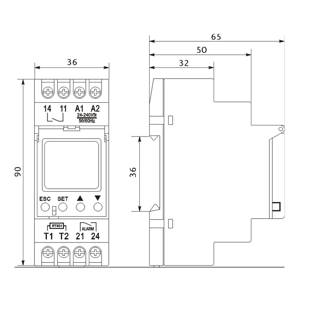 Цифрове реле контролю температури FRT12 24-240V Промфактор ( FRT12 )