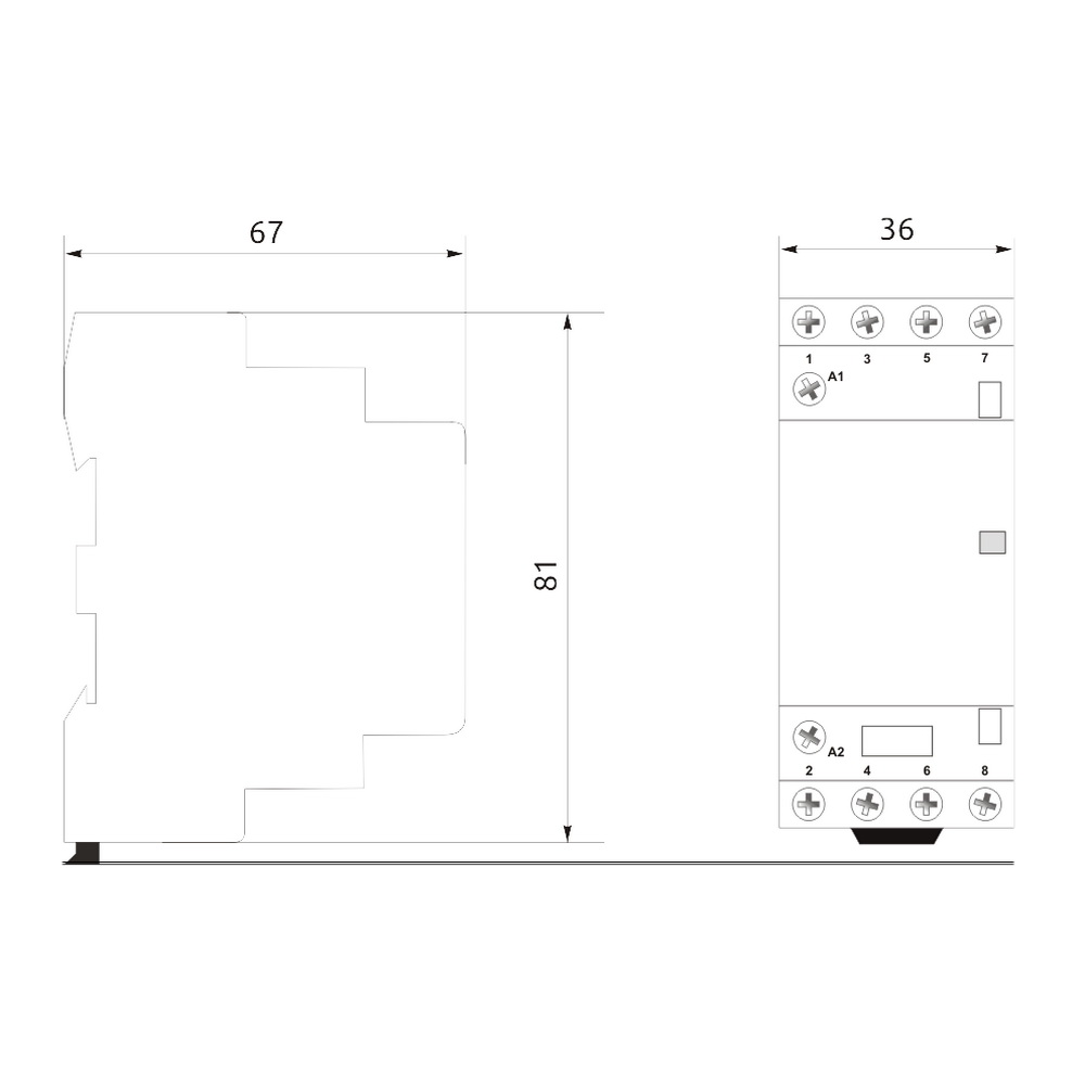 Контактор модульний MCF3 63-20 2P Промфактор ( MCF36320230 )