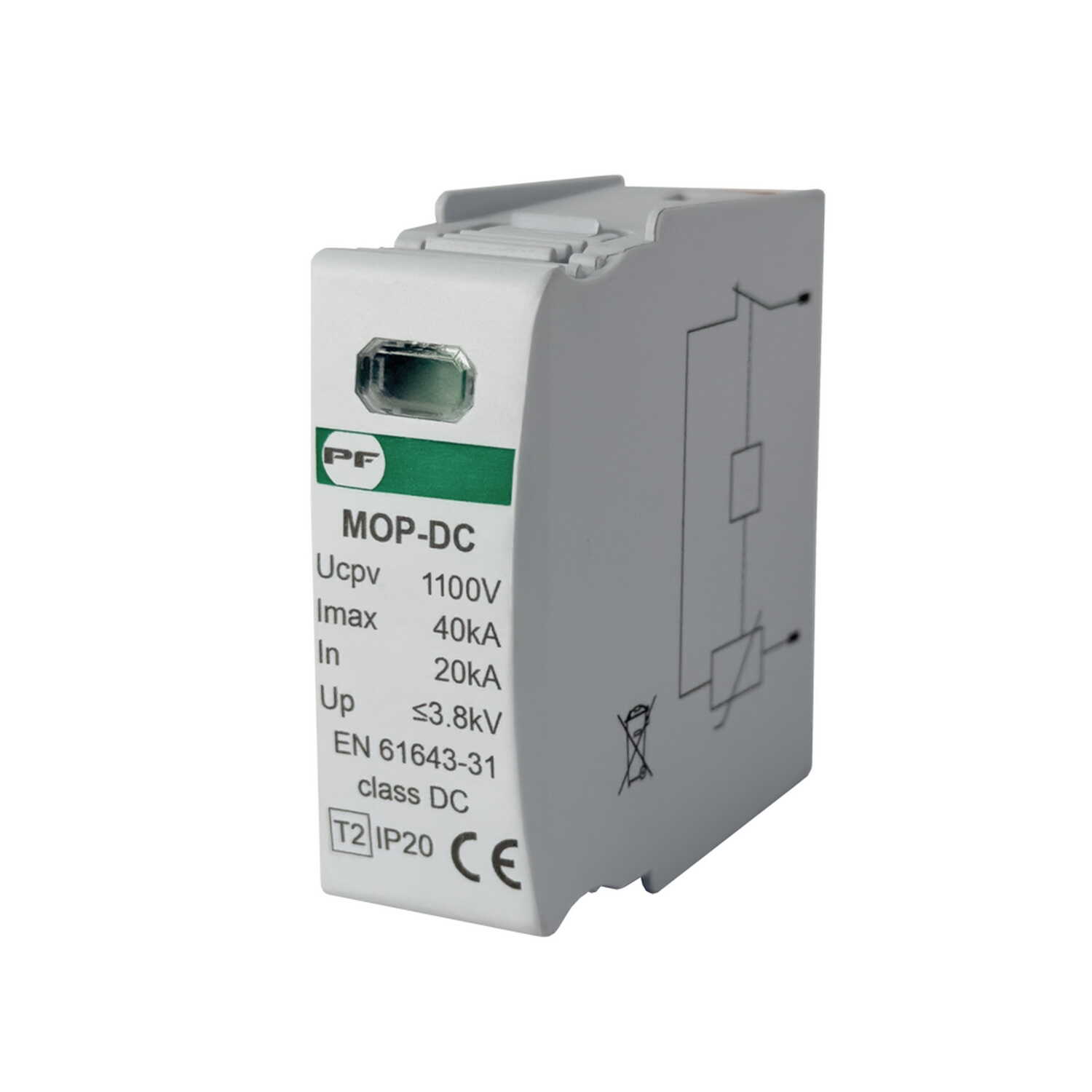 Модуль для обмежувача перенапруги MOP-DC 20кА/40кА/1100В Промфактор ( MOPDC1100 ) Модуль для обмежувача перенапруги MOP-DC 20кА/40кА/1100В Промфактор ( MOPDC1100 )