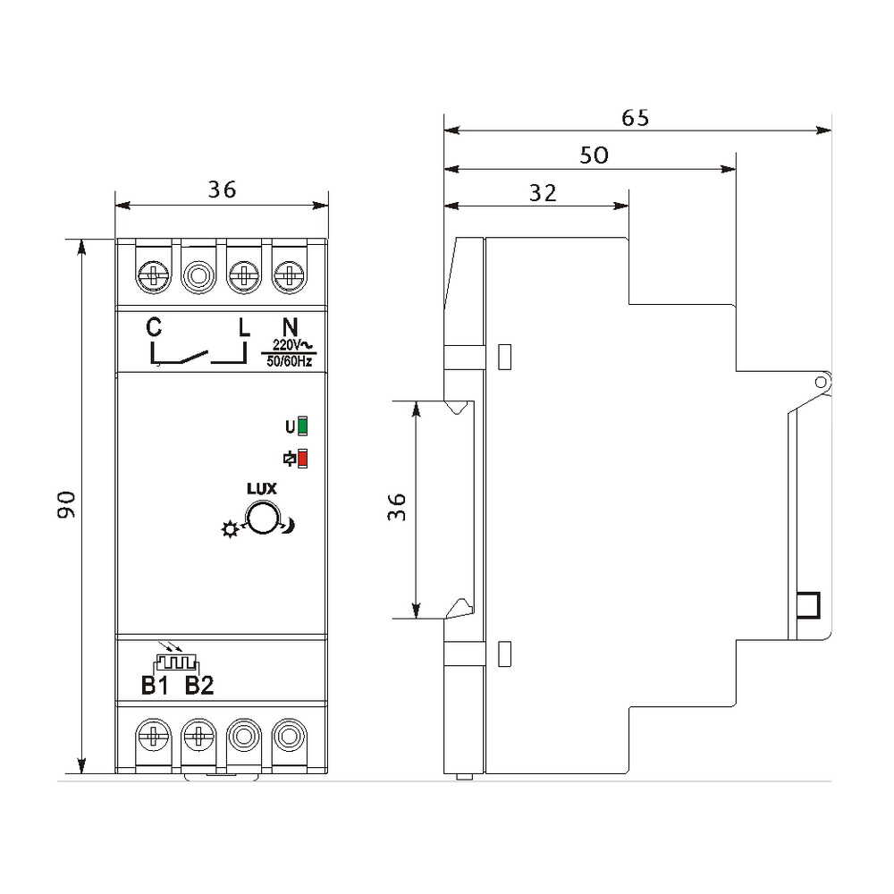 Реле сутінкове 1x25А AC220В FRS21 + датчик Промфактор ( FRS21 )