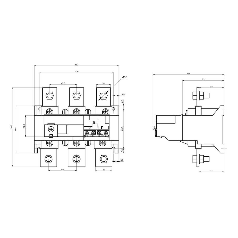 Реле теплове Промфактор FTR 630 (300-500A) автономне​ ( FTR630500 )